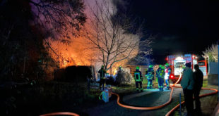 Brand eines Gartenhauses in Gau-Bickelheim